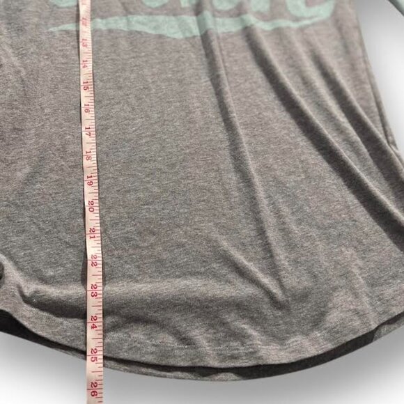 Victoria's Secret PINK T-Shirt Women's XS Mint Green/Gray Raglan Sleeve … - Picture 11 of 13